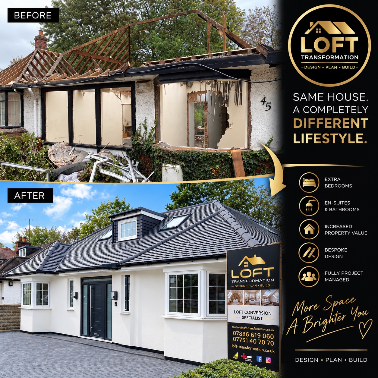 Completed dormer loft conversion