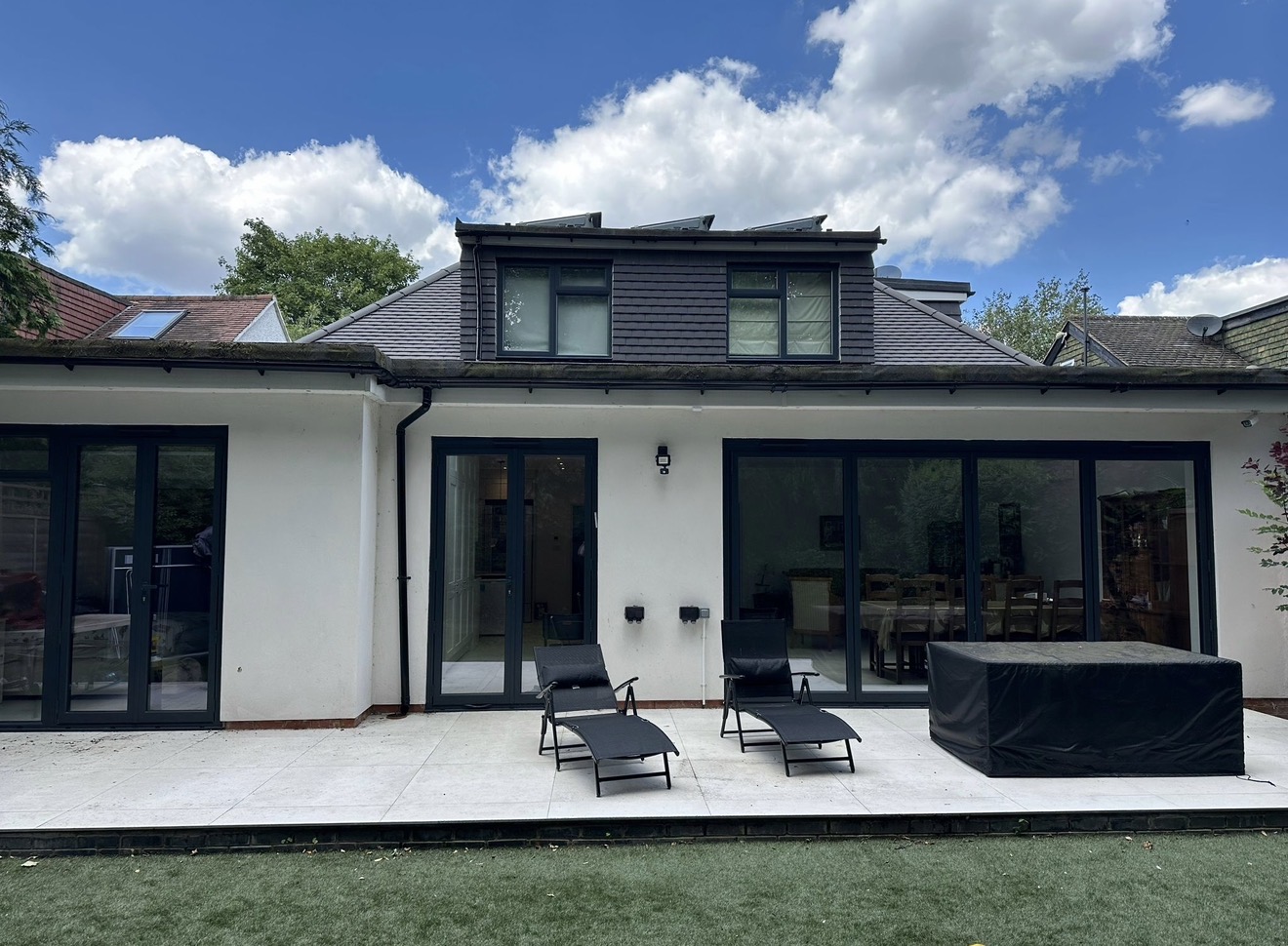 Loft Transformation van outside a completed project