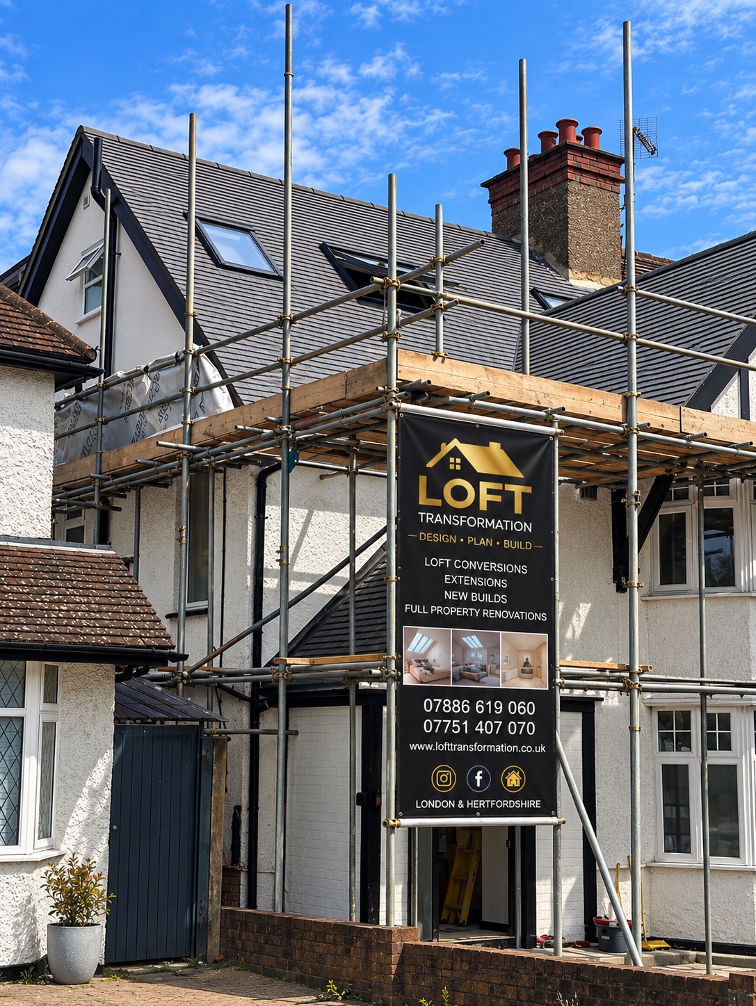 Loft conversion exterior works in progress