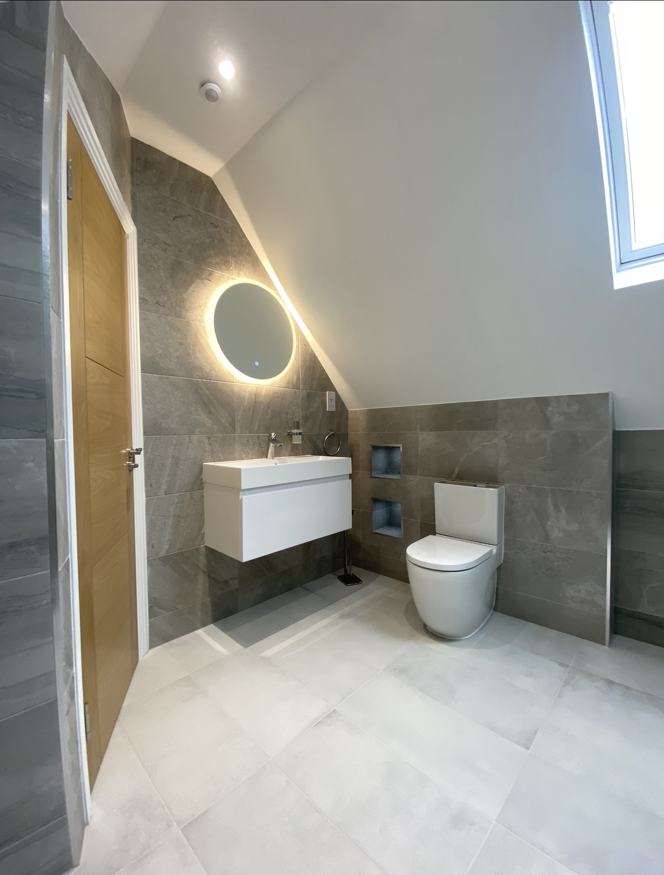 Completed loft en-suite bathroom