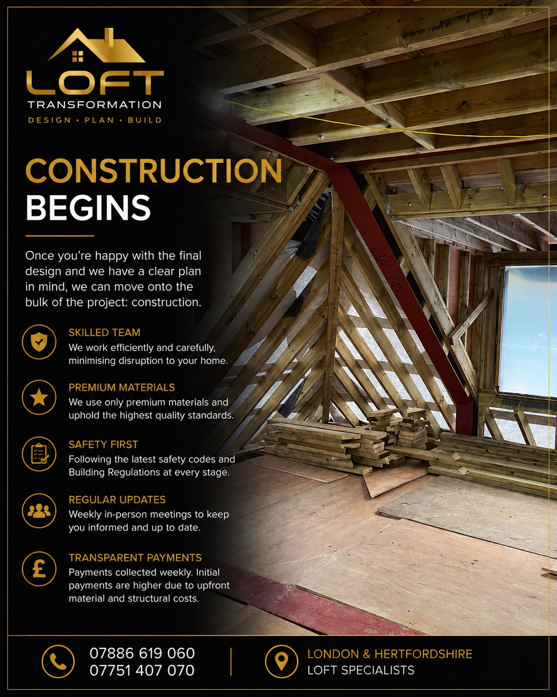 Stage four: loft conversion construction begins