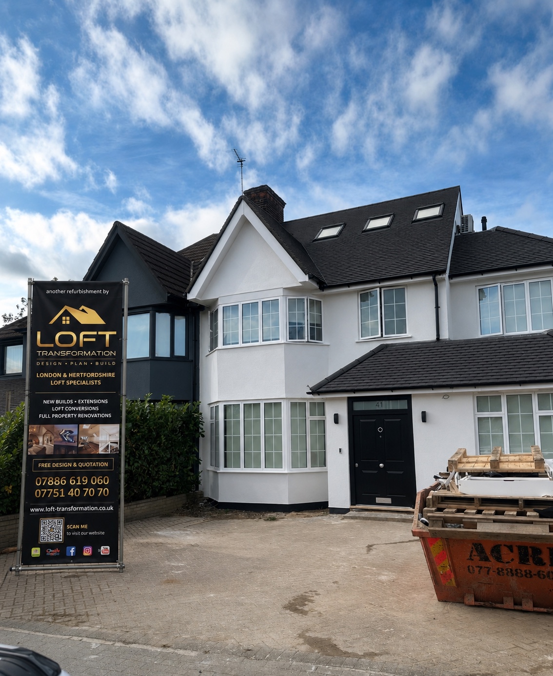 Completed Loft Transformation project in London and Hertfordshire